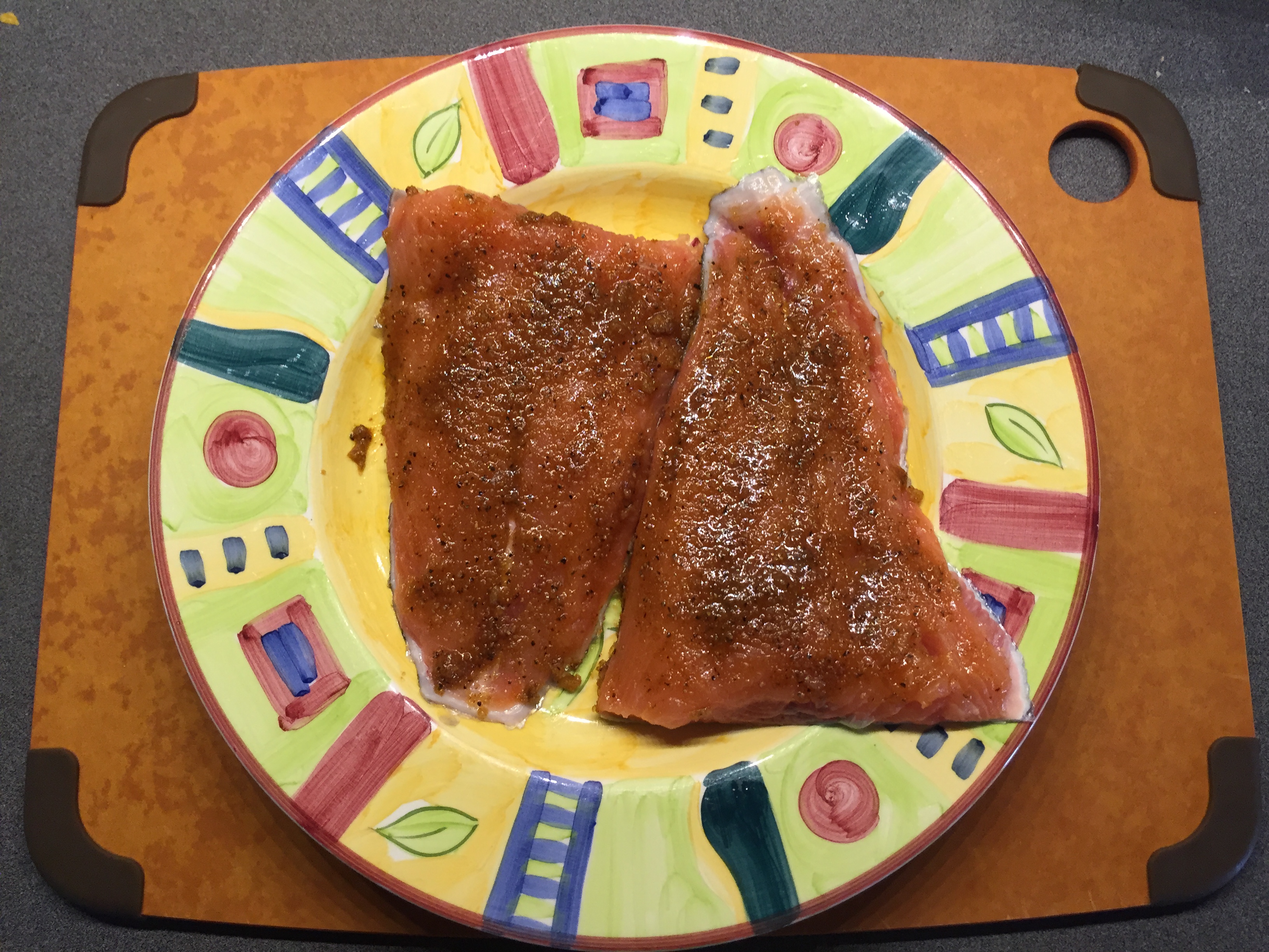 salmon rubbed